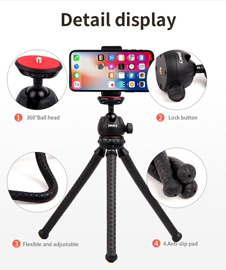 MT-25 - Mini Portable Flexible Tripod Stand