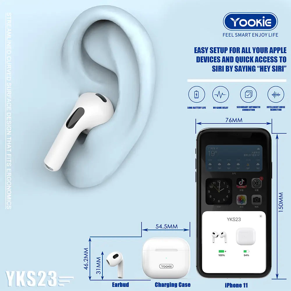 YooKie True Wireless Headphones - YKS23
