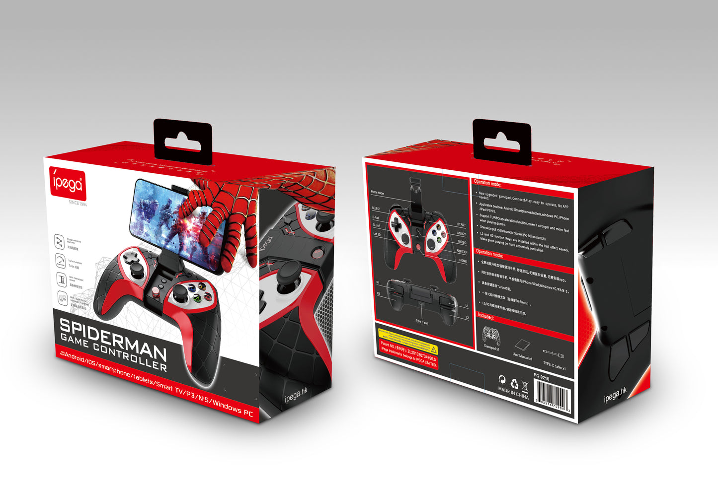 PG-9210 - IPEGA - SPIDERMAN GAME CONTROLLER
