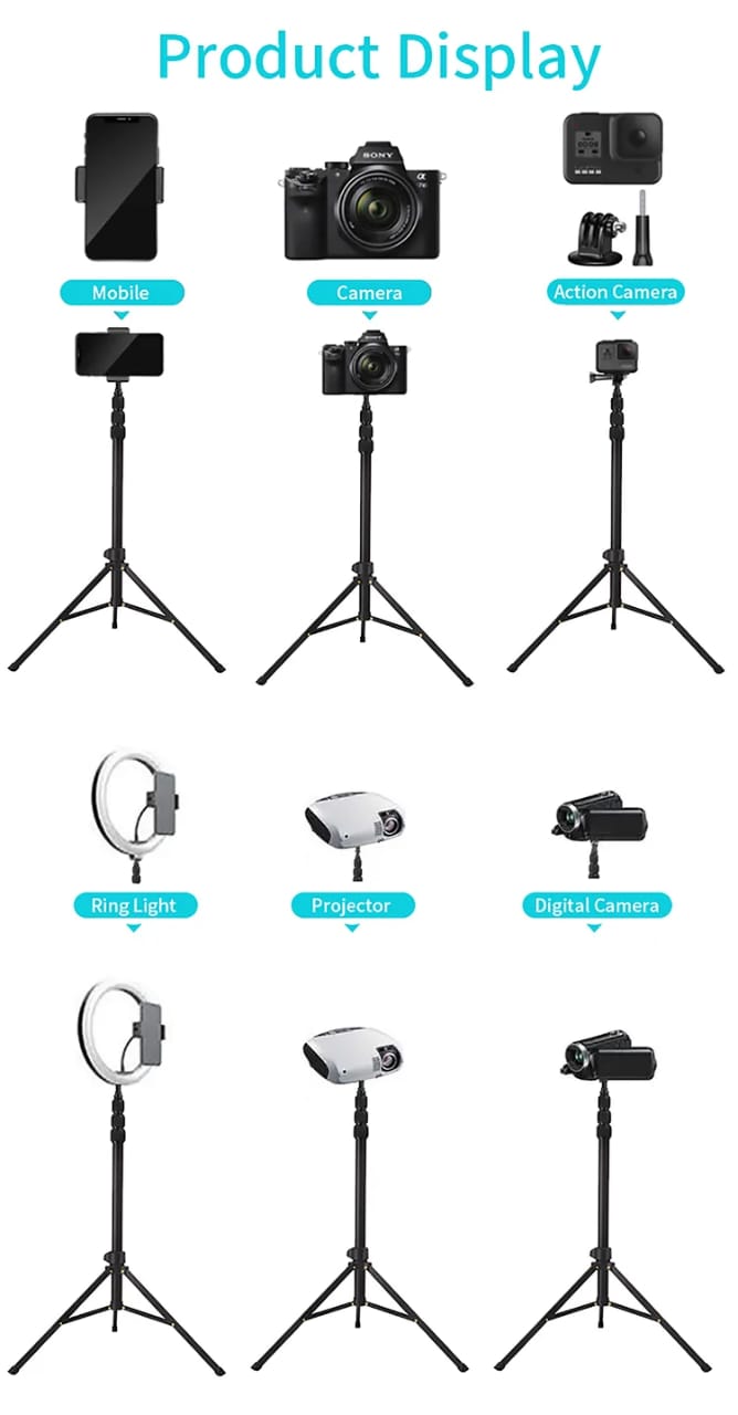 MT-45 - JMARY - Portable Selfie Stick Tripod Stand - 1.68M
