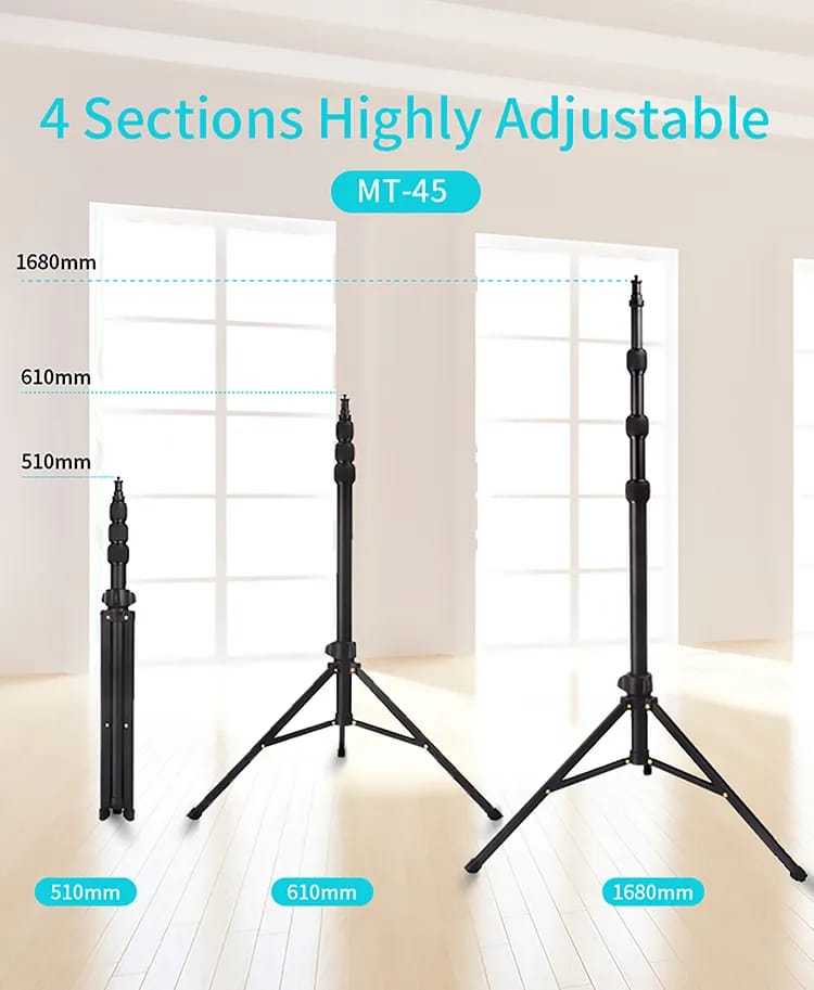 MT-45 - JMARY - Portable Selfie Stick Tripod Stand - 1.68M