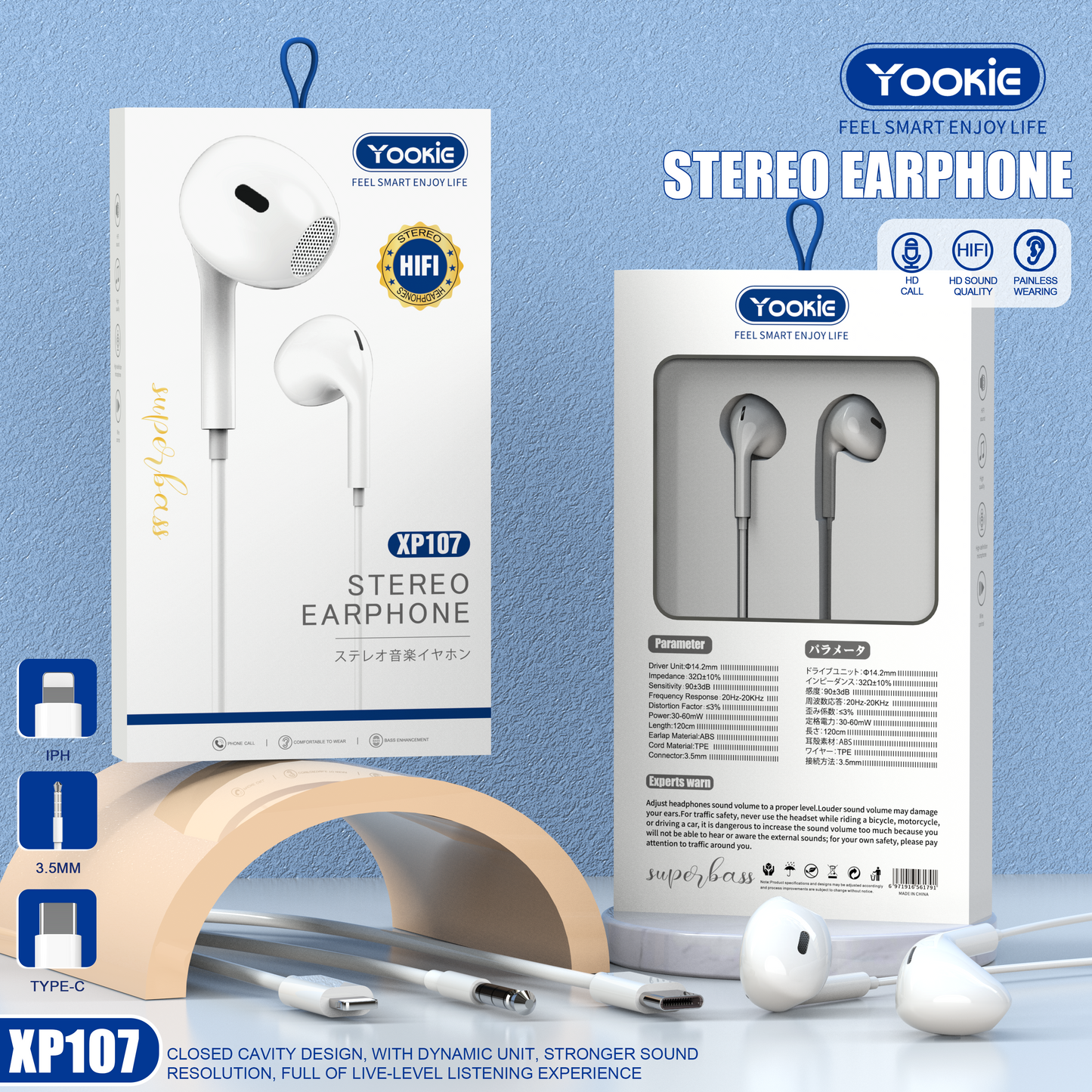YooKiE - XP107 - HD Sound Mobile Earphone