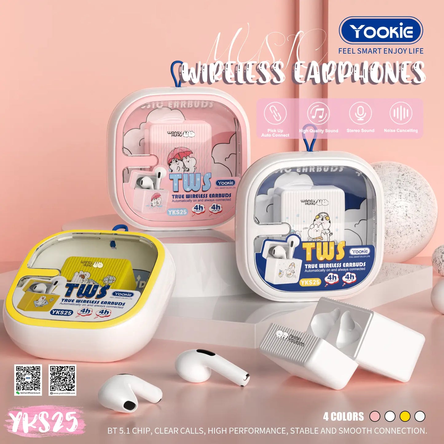 YooKie True Wireless Headphones - YKS25