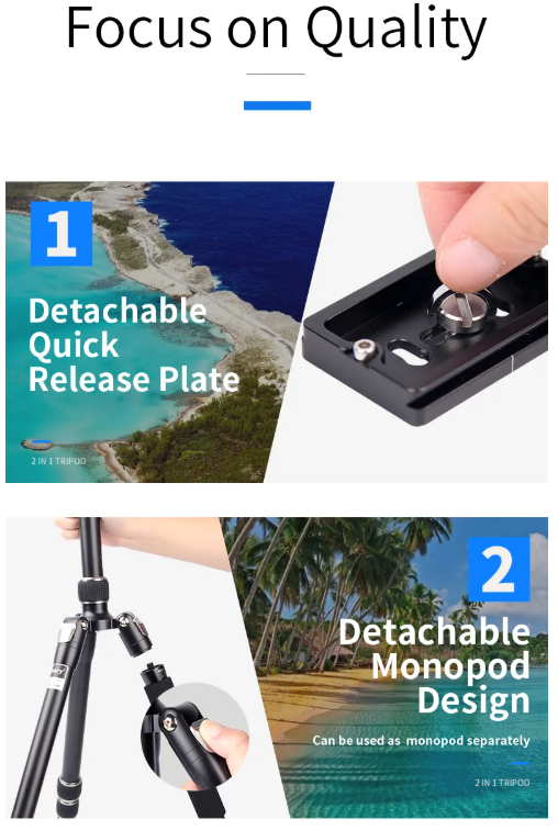 1.57M 2-in-1Tripod with panoramic ball head