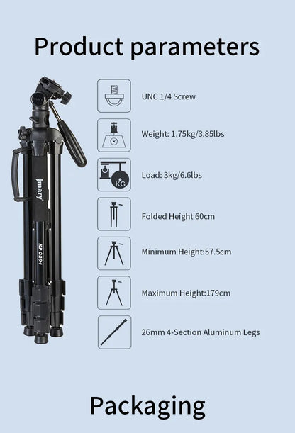 KP-2294 - JMARY - 1.79M 2-in-1 Monopod & Horizontal Axis Tripod