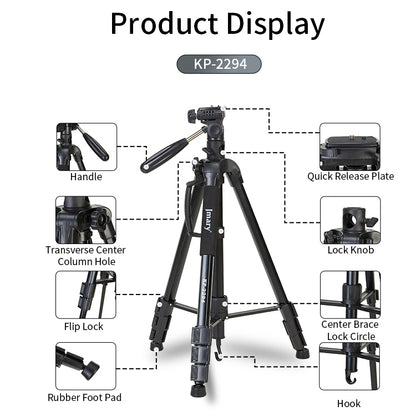 KP-2294 - JMARY - 1.79M 2-in-1 Monopod & Horizontal Axis Tripod