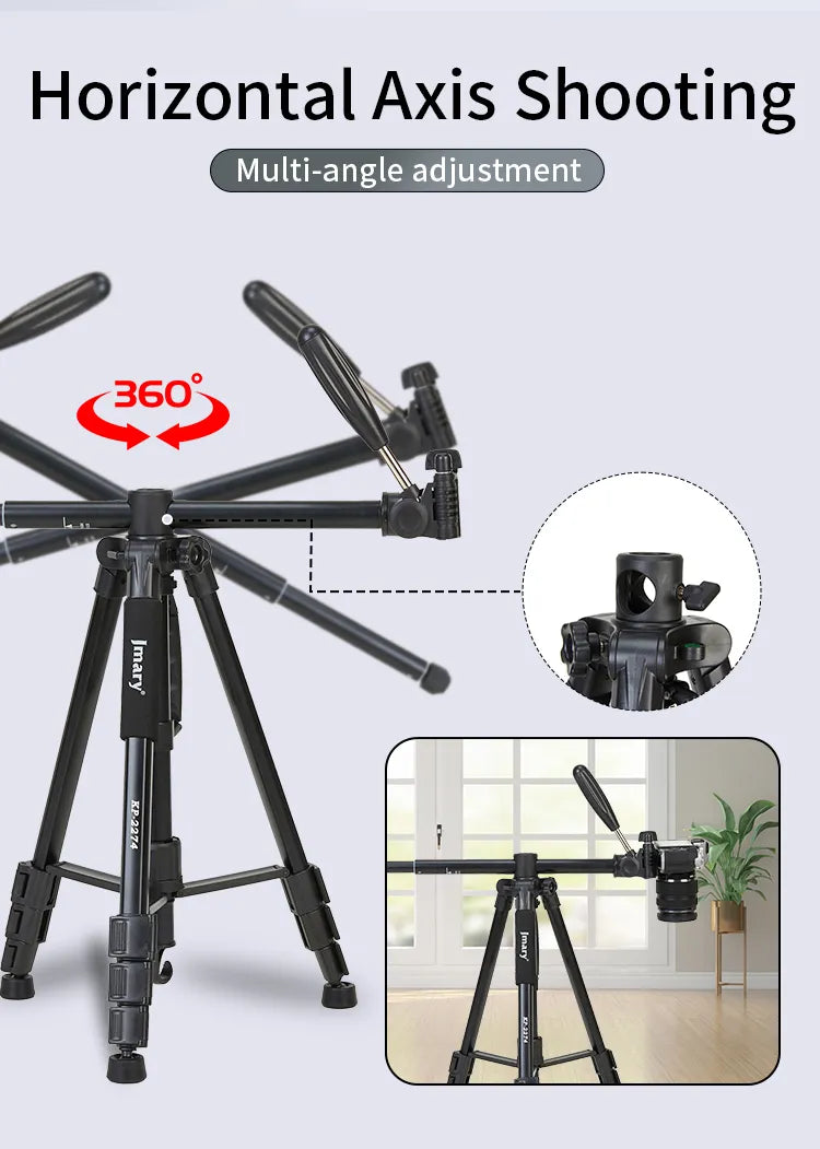 KP-2274 - JMARY - 1.67M 2-in-1 Monopod & Horizontal Axis Tripod