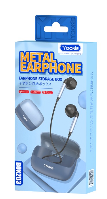 YooKie - METAL EARPHONE WITH EARPHONE STORAGE BOX