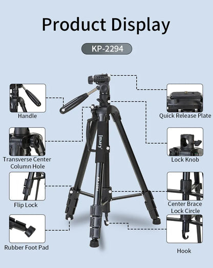 KP-2294 - JMARY - 1.79M 2-in-1 Monopod & Horizontal Axis Tripod
