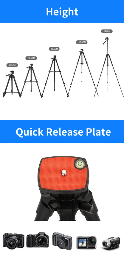 KP-2205 - JMARY - 1.35M Portable Aluminum Tripod Stand