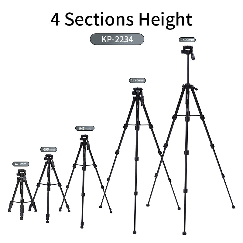 KP-2234 - JMARY - 1.4M Lightweight Aluminum Camera Tripod