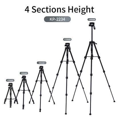 KP-2234 - JMARY - 1.4M Lightweight Aluminum Camera Tripod