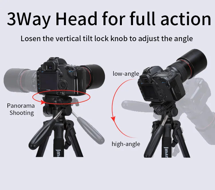 KP-2234 - JMARY - 1.4M Lightweight Aluminum Camera Tripod